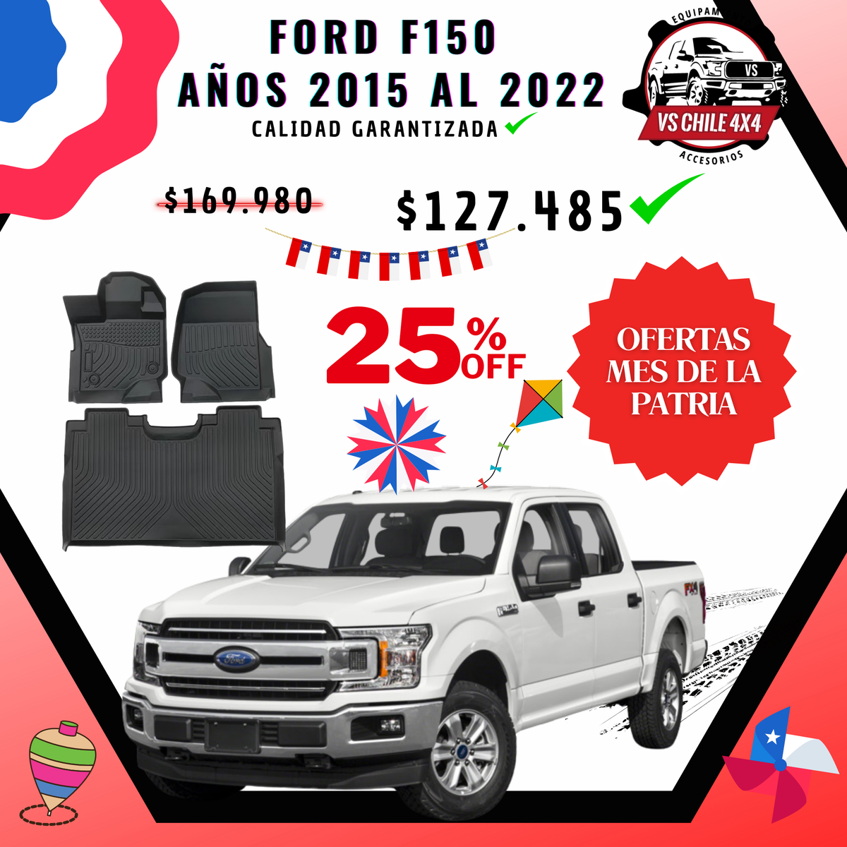 Pisos Calce Perfecto Ford F150 2015 - 2022