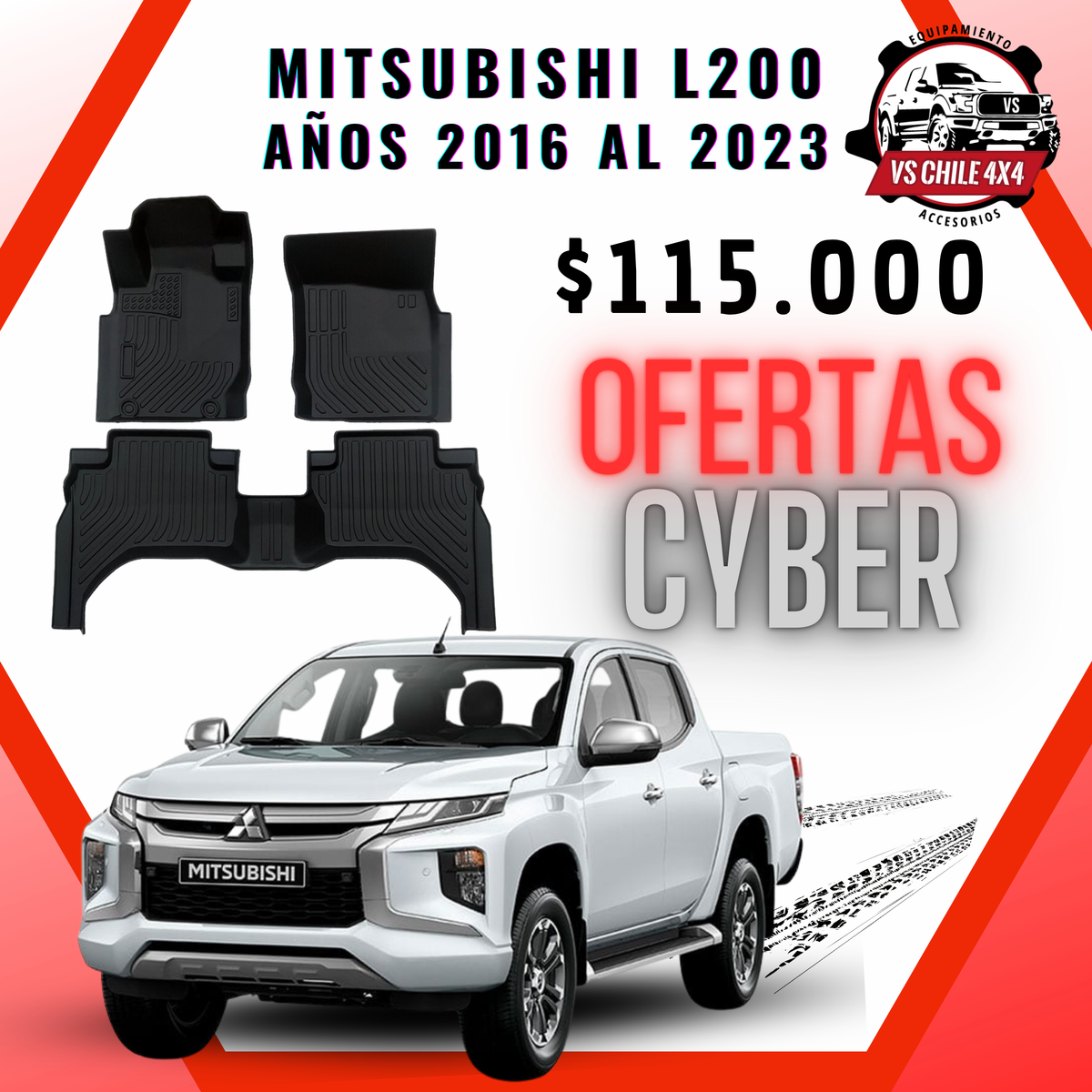 Pisos Calce Perfecto L200 WORK/TRITON / DAKAR años 2016 al 2023