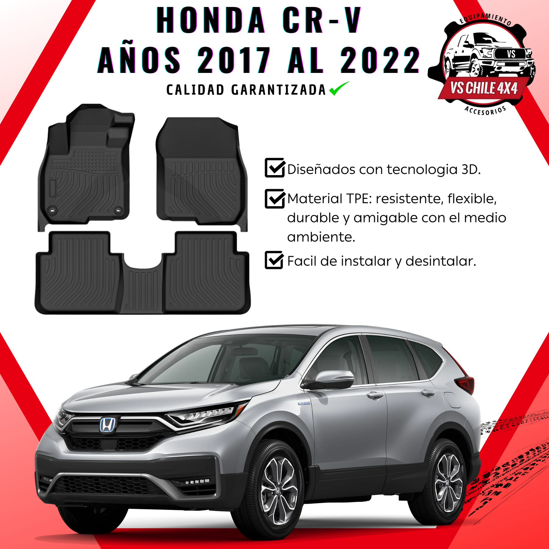 Pisos Calce Perfecto Honda CR-V (2017 - 2022)