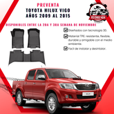 (PREVENTA) PISOS CALCE PERFECTO TOYOTA HILUX VIGO 2009 AL 2015