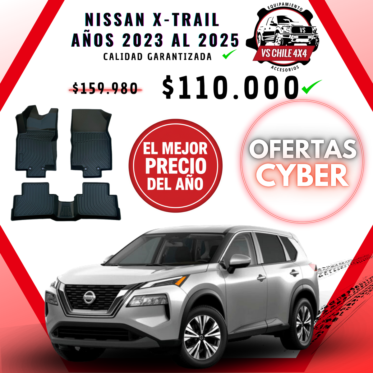 Pisos Calce Perfecto Nissan Xtrail X-trail 2023 al 2025