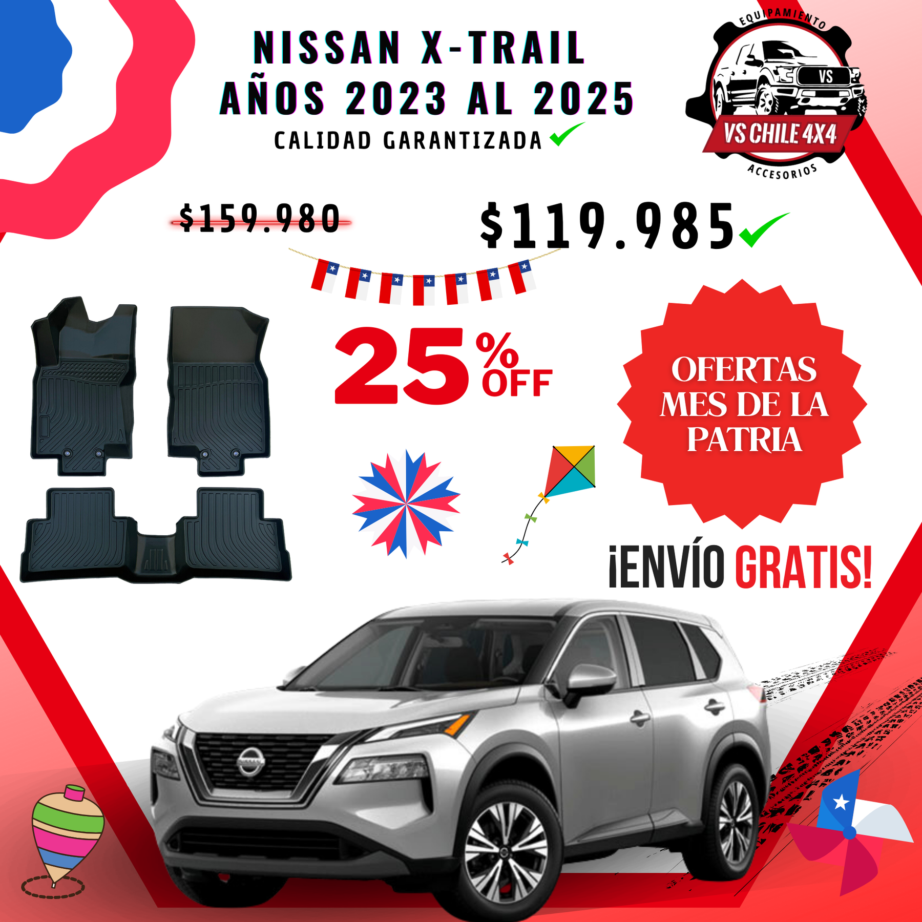 Pisos Calce Perfecto Nissan Xtrail X-trail 2023 al 2025