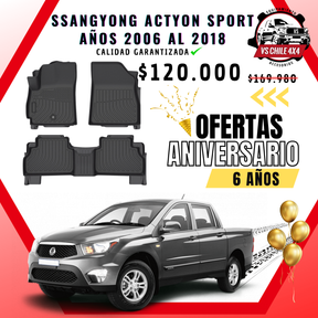 Pisos Calce Perfecto SsangYong Actyon Sport 2006 al 2018
