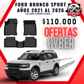 Pisos Calce Perfecto Ford Bronco Sport años 2021 al 2026
