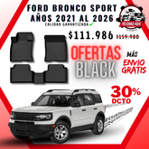 Pisos Calce Perfecto Ford Bronco Sport años 2021 al 2026