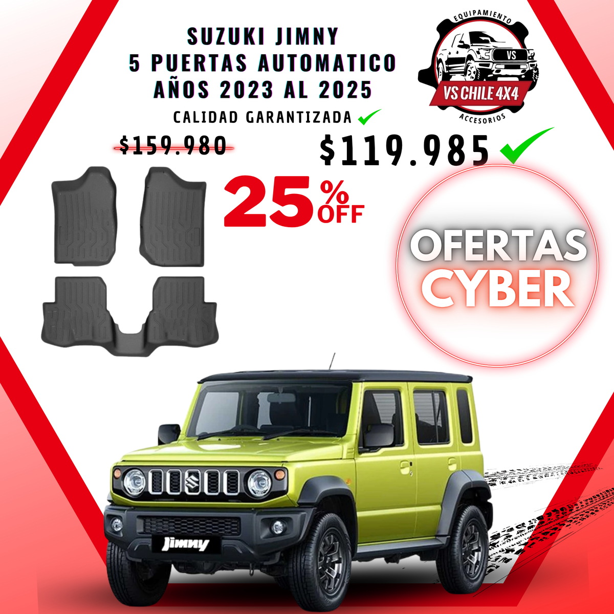 Pisos Calce Perfecto Suzuki Jimny Automatico 5P 2023 al 2025