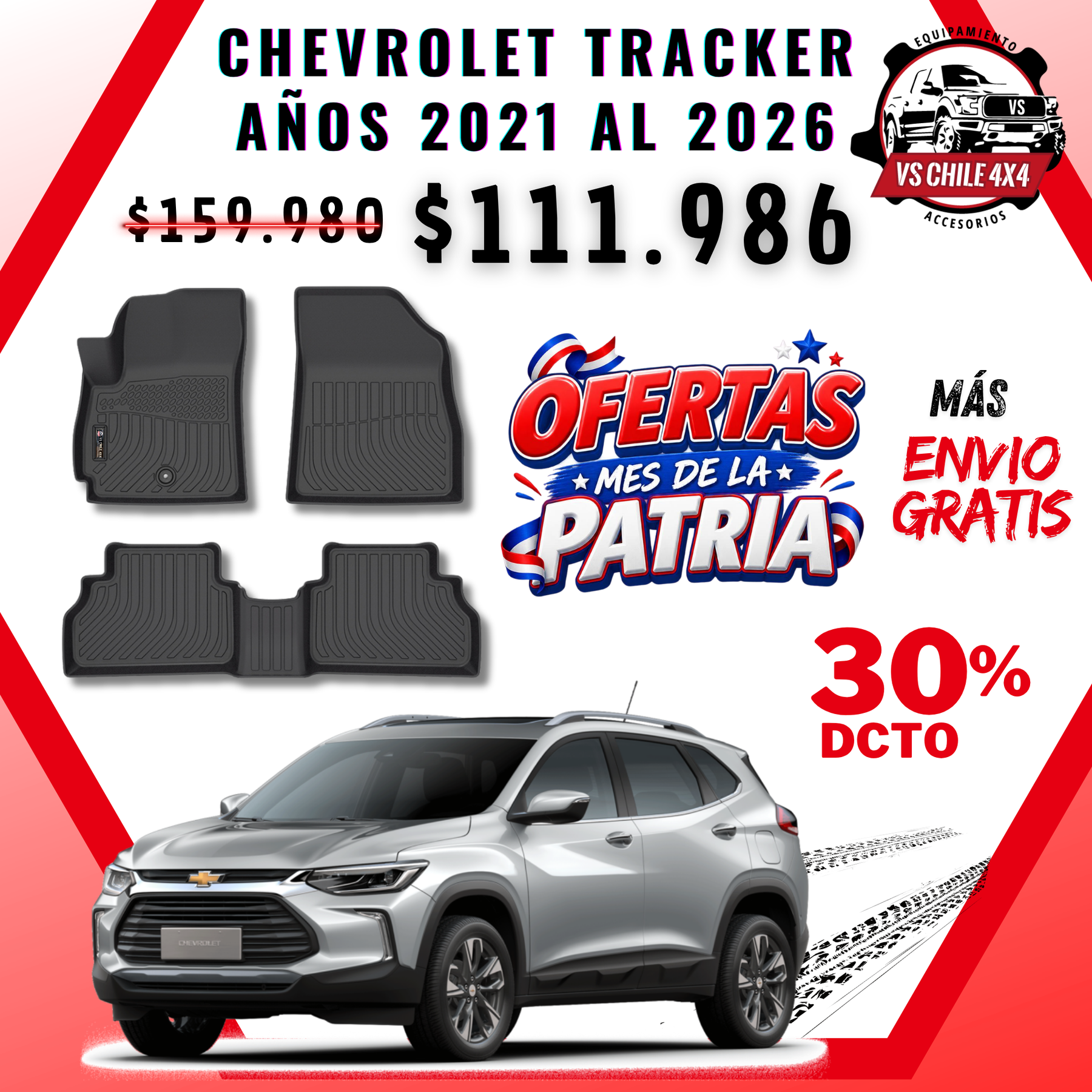 Pisos Calce Perfecto Chevrolet Tracker (2021 - 2026)