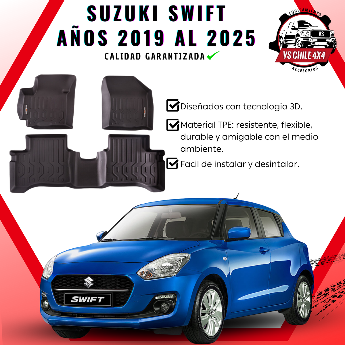 Pisos Calce Perfecto Suzuki Swift (2019 - 2025)