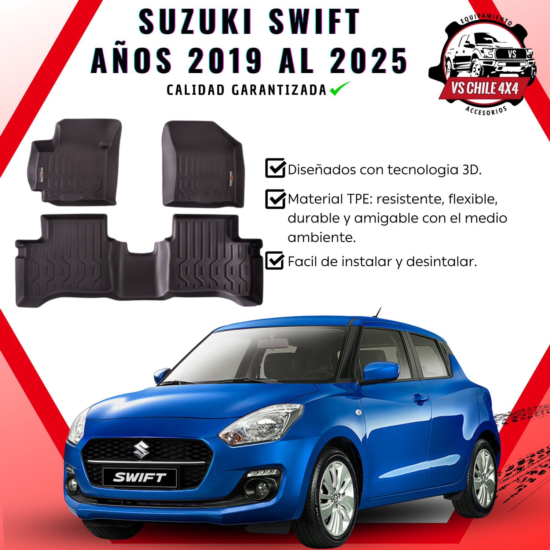 Pisos Calce Perfecto Suzuki Swift (2019 - 2025)