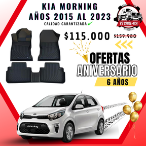 Pisos Calce Perfecto KIA Morning años 2015 al 2023