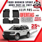 Pisos Calce Perfecto Ford Bronco Sport años 2021 al 2027