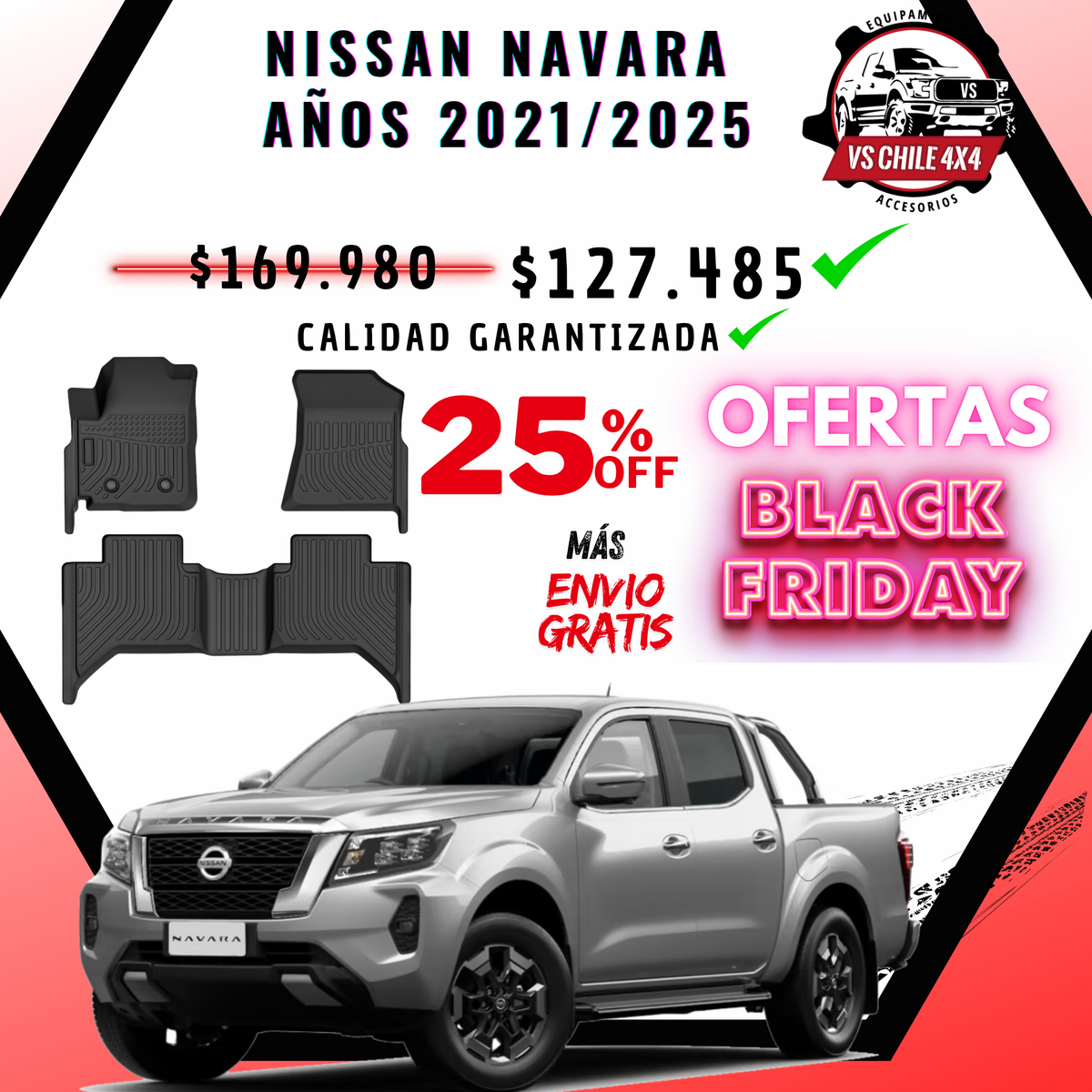 Pisos Calce Perfecto NISSAN NAVARA años 2021 al 2025