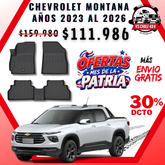 Pisos Calce Perfecto Chevrolet Montana Doble Cabina (2023 - 2026)