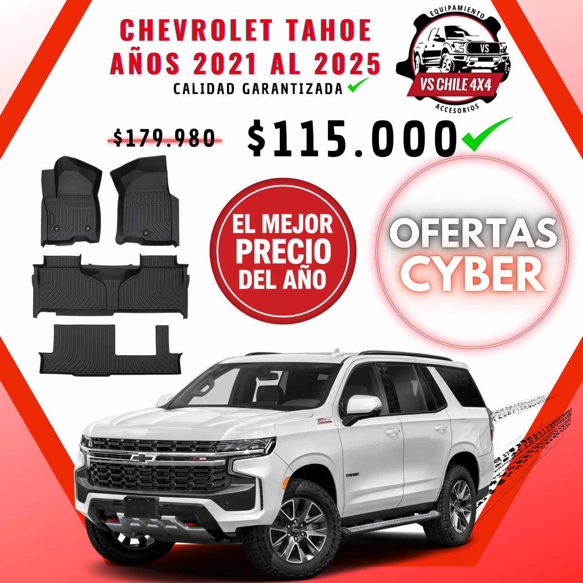 Pisos Calce Perfecto Chevrolet Tahoe 2021 - 2025