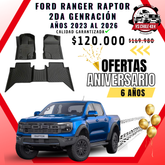Pisos Calce Perfecto Ford Ranger Raptor 2da Gen (2023 - 2026)