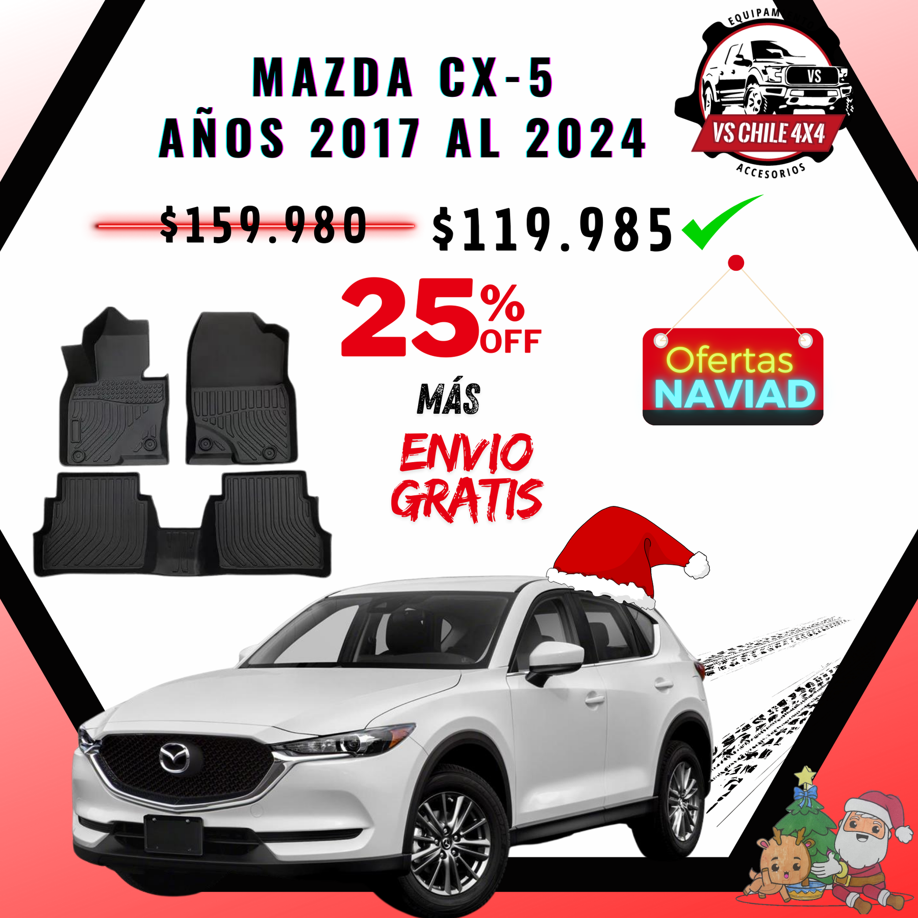 Pisos Calce Perfecto MAZDA CX-5 cx5 años 2017 al 2024