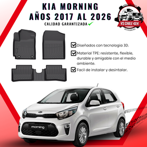 Pisos Calce Perfecto KIA Morning años 2017 al 2026