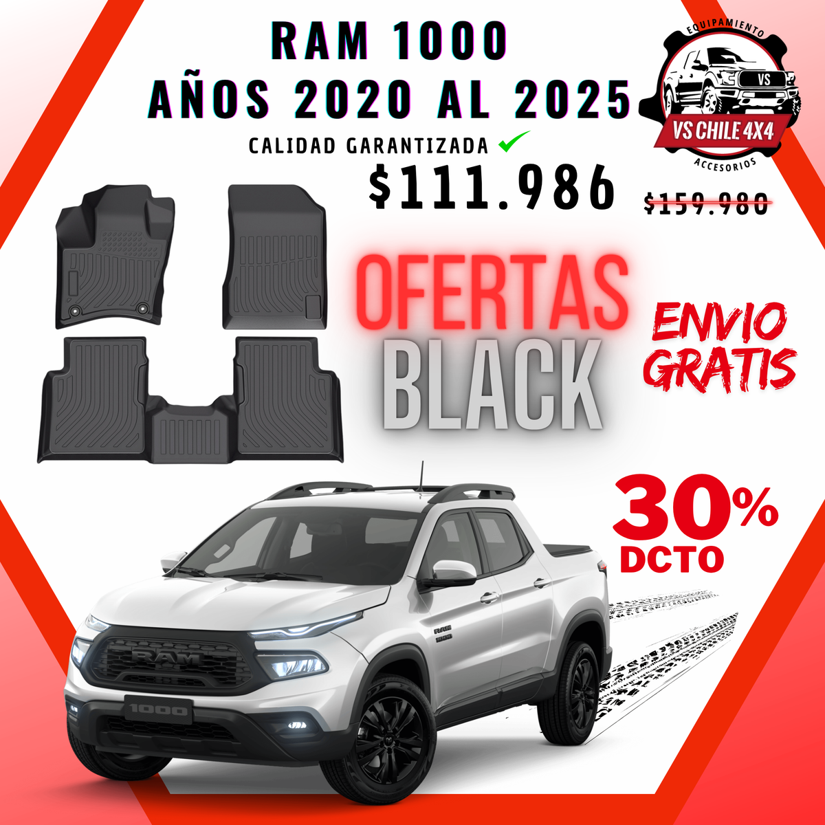 Pisos Calce Perfecto RAM 1000 (2020 - 2025)