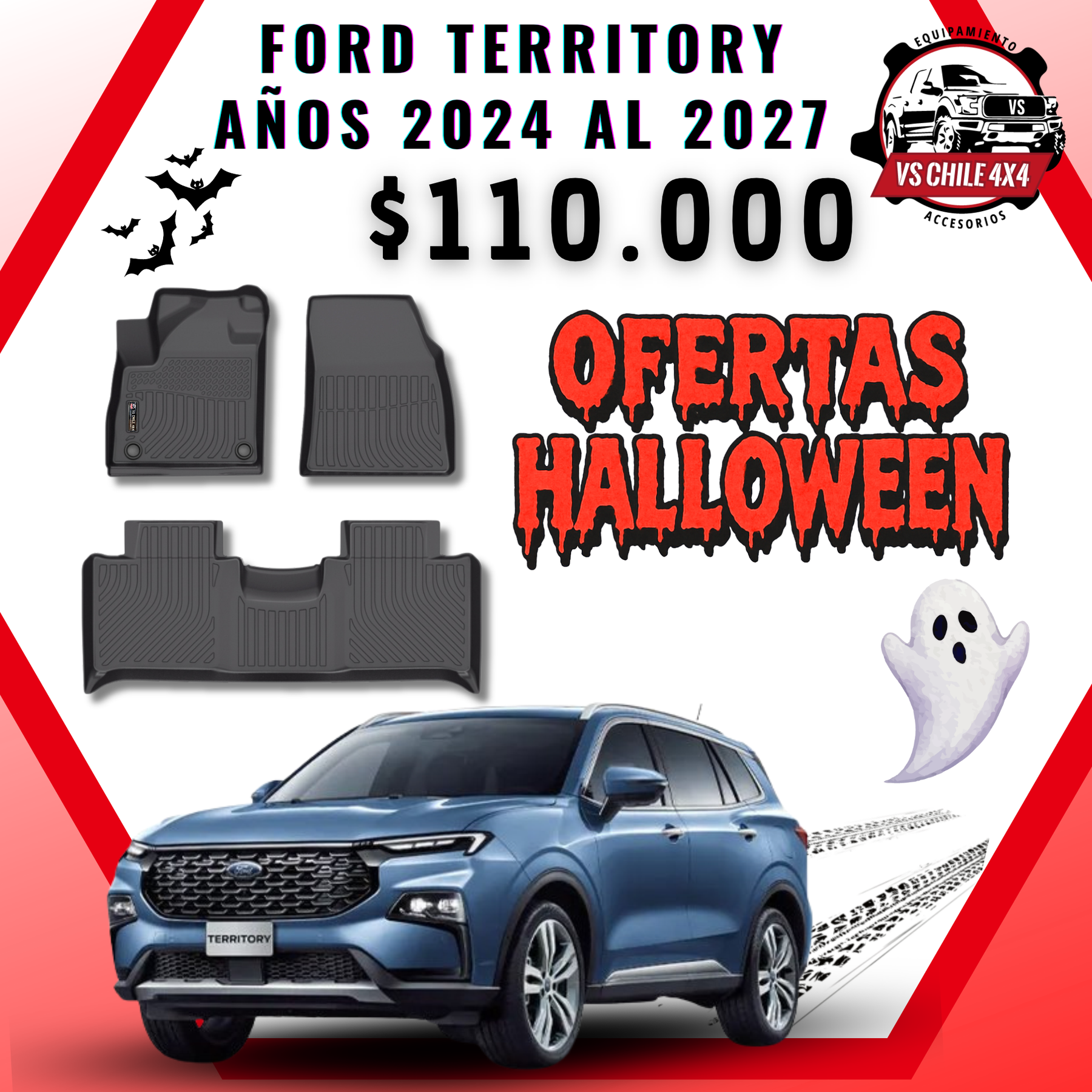 Pisos Calce Perfecto Ford Territory AÑOS 2024 AL 2027