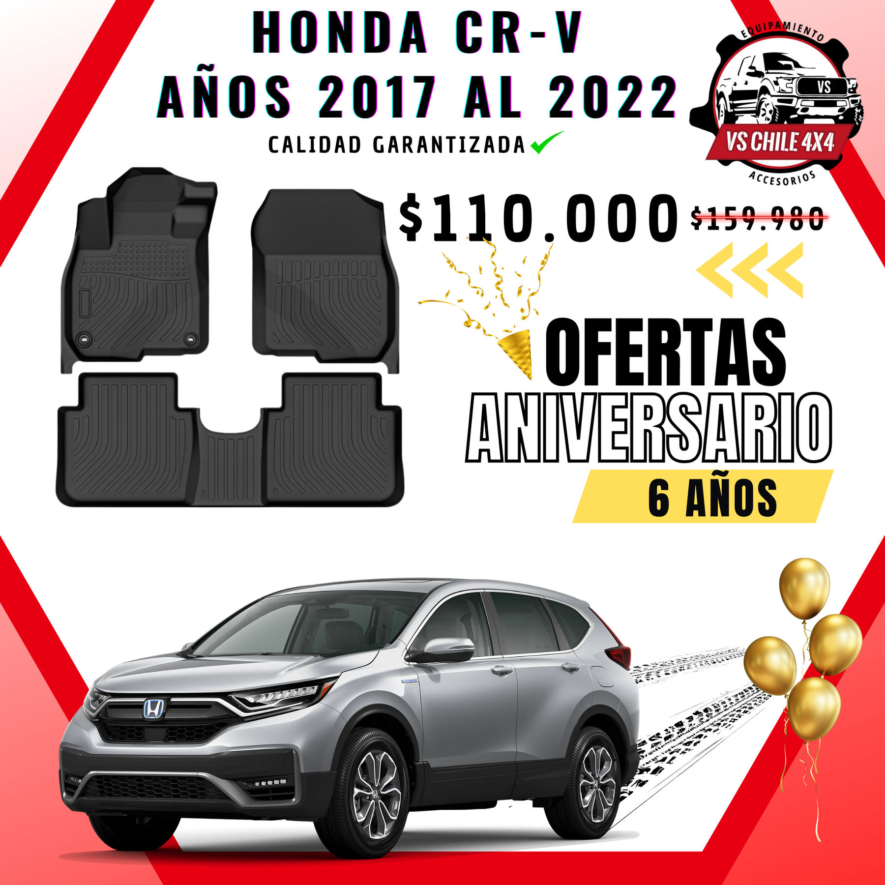 Pisos Calce Perfecto Honda CR-V (2017 - 2022)