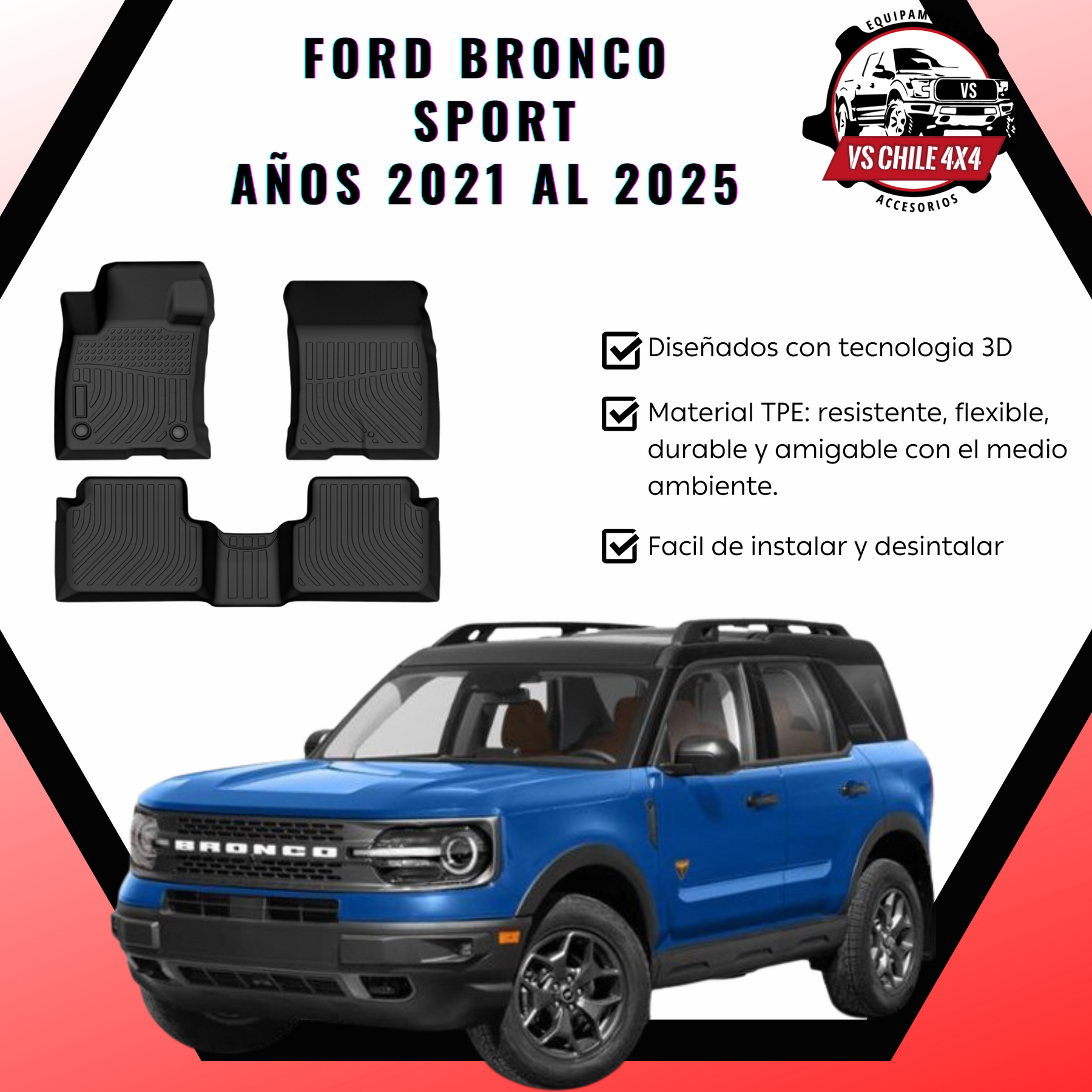 Pisos Calce Perfecto Ford Bronco Sport