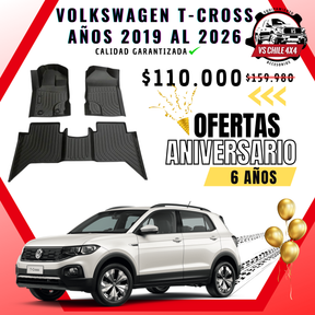 Pisos Calce Perfecto Volkswagen T-Cross (2019 - 2026)