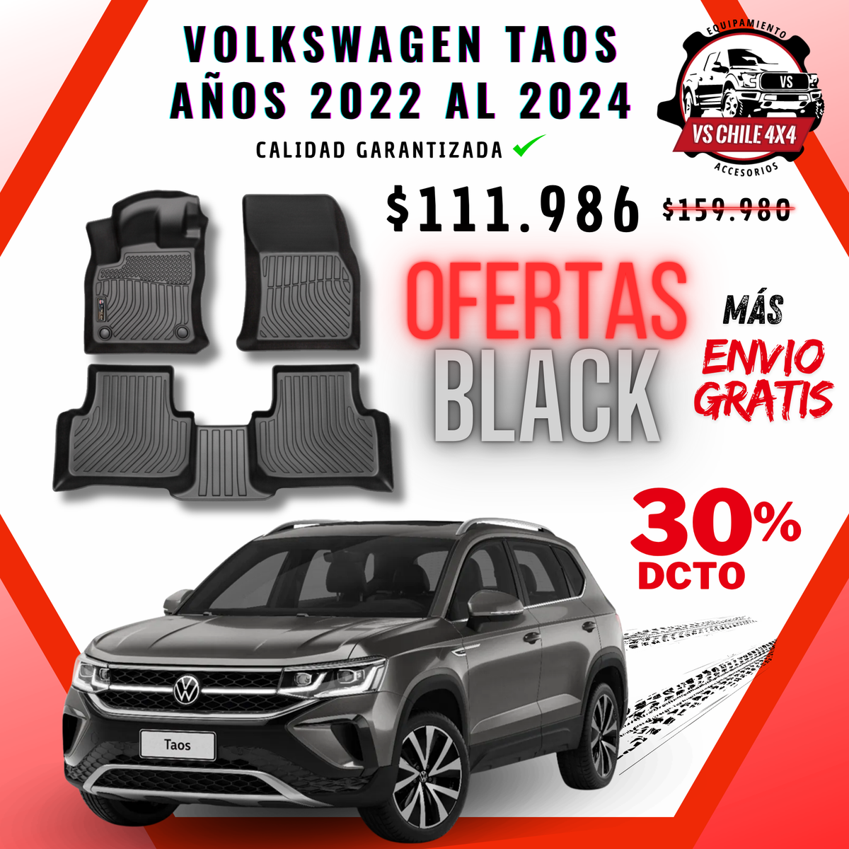Pisos Calce Perfecto VOLKSWAGEN TAOS (2022 - 2024)