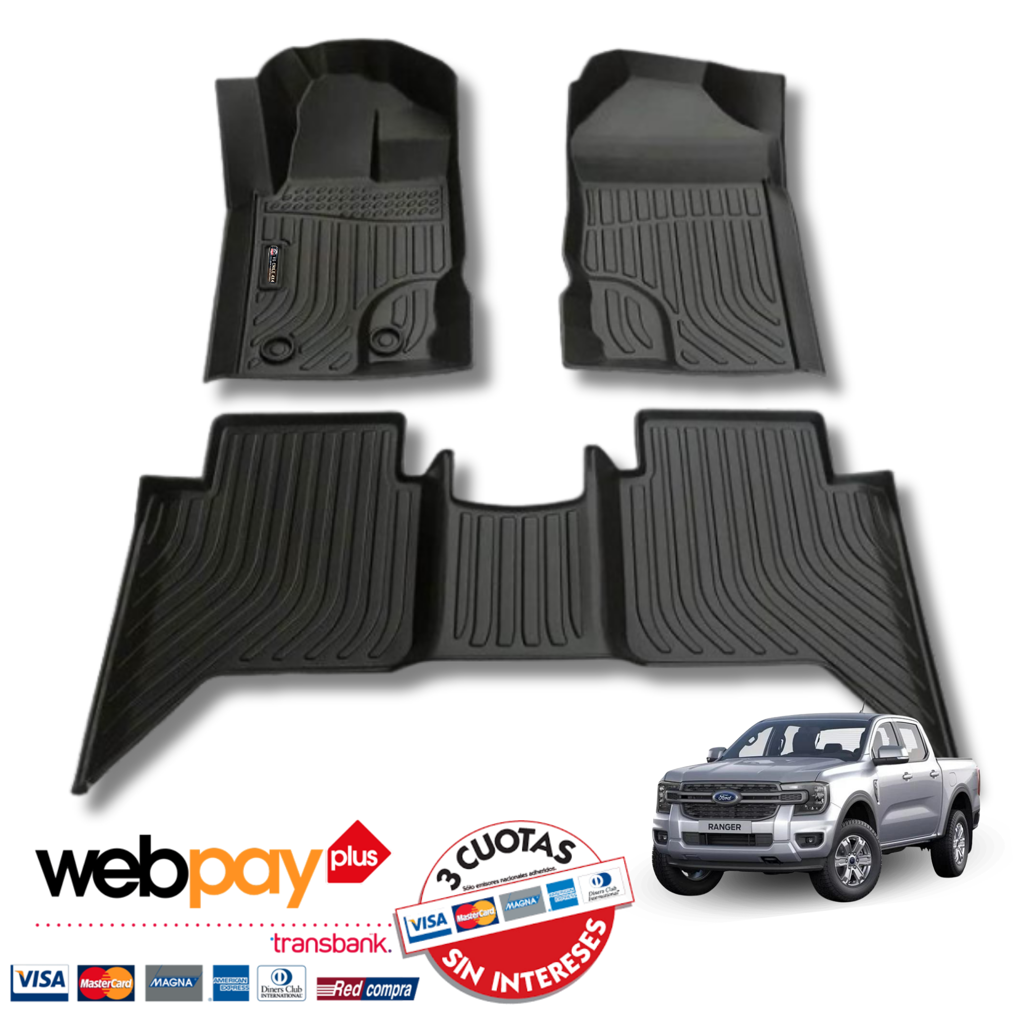 Pisos Calce Perfecto Ford Ranger T9 (2024 - 2026)