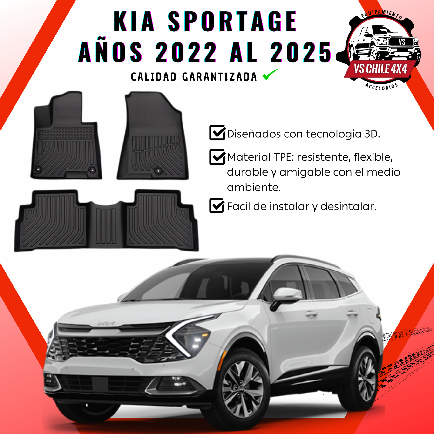 Pisos Calce Perfecto Kia Sportage (2022 - 2025)