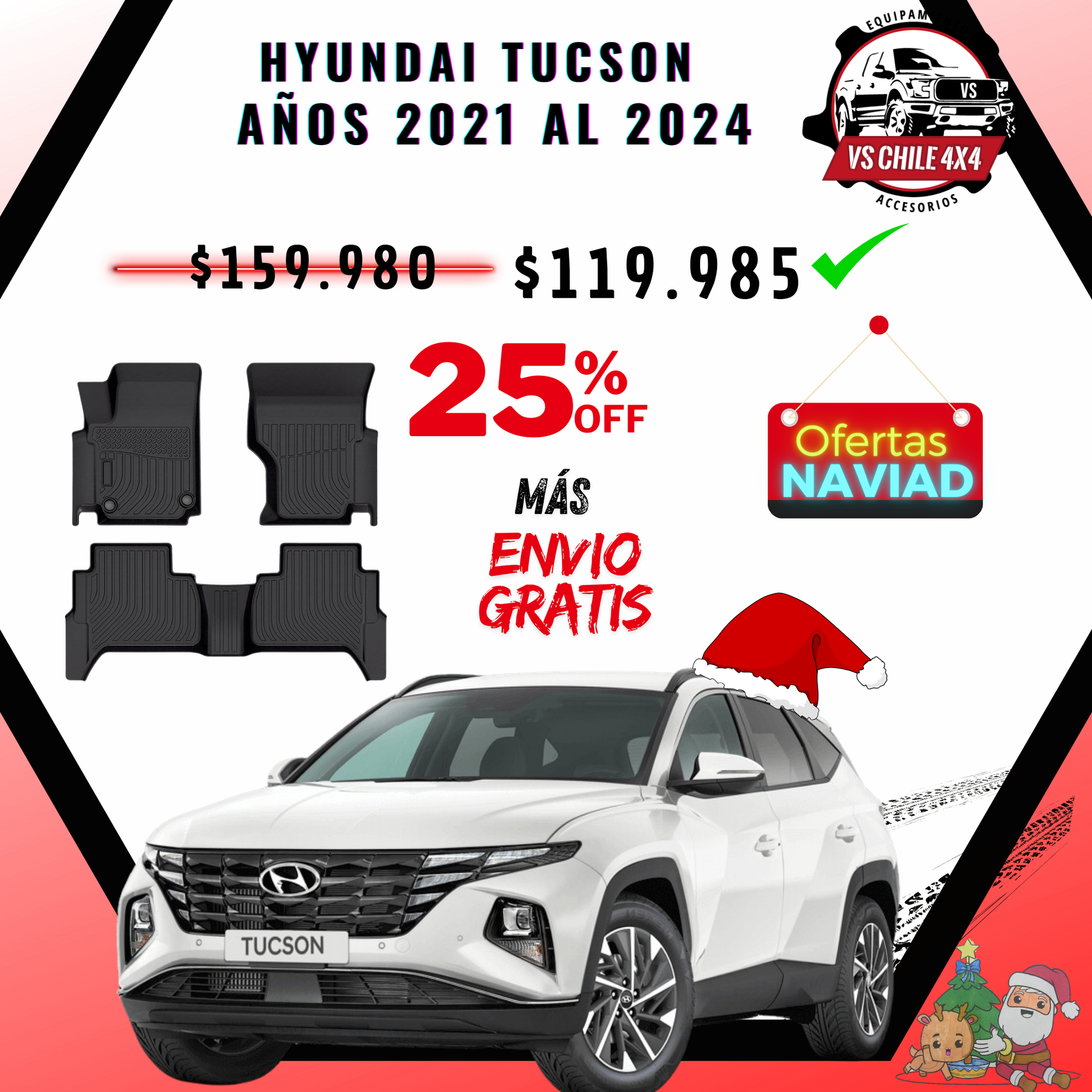 Pisos Calce Perfecto Hyundai Tucson Años 2021 Al 2024