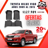 PISOS CALCE PERFECTO TOYOTA HILUX VIGO 2009 AL 2015