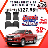PISOS CALCE PERFECTO TOYOTA HILUX VIGO 2009 AL 2015