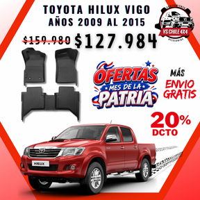 PISOS CALCE PERFECTO TOYOTA HILUX VIGO 2009 AL 2015