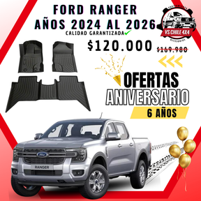 Pisos Calce Perfecto Ford Ranger T9 (2024 - 2026)