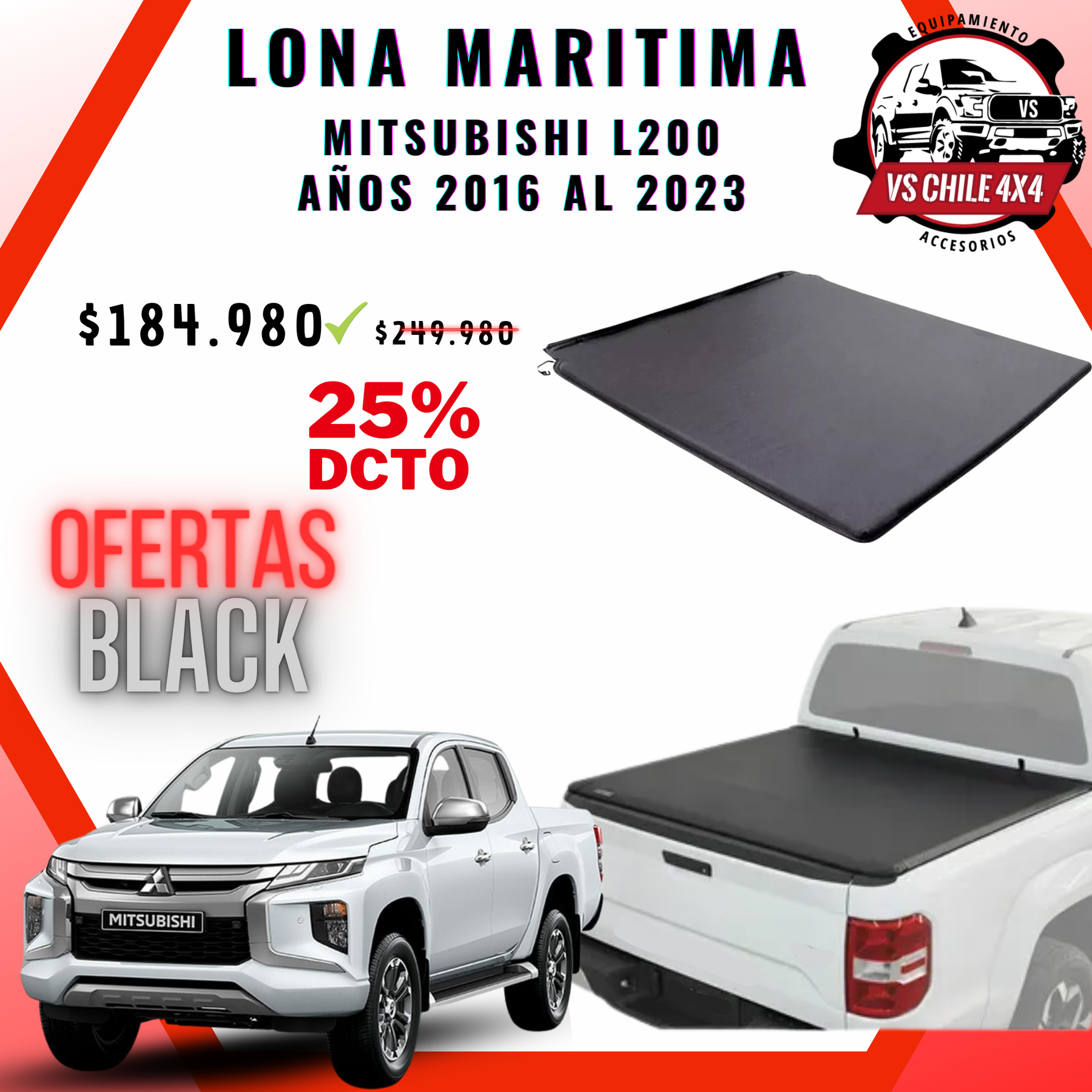 Lona Marítima Mitsubishi L200 2016–2023