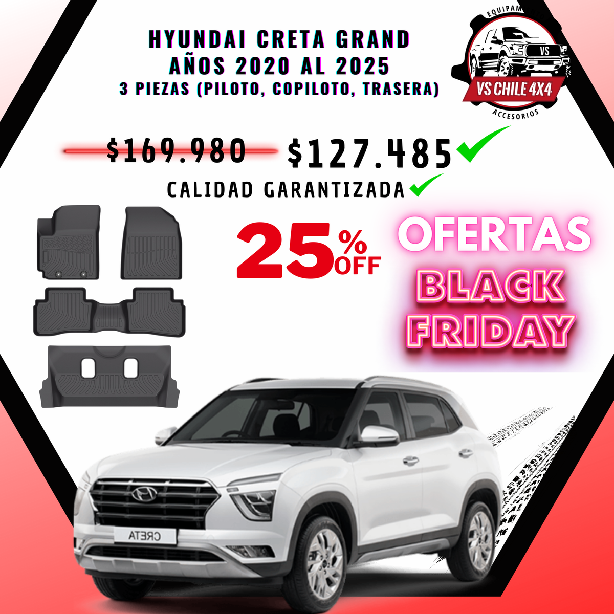 Pisos Calce Perfecto Hyundai Creta Grand 2020 al 2025