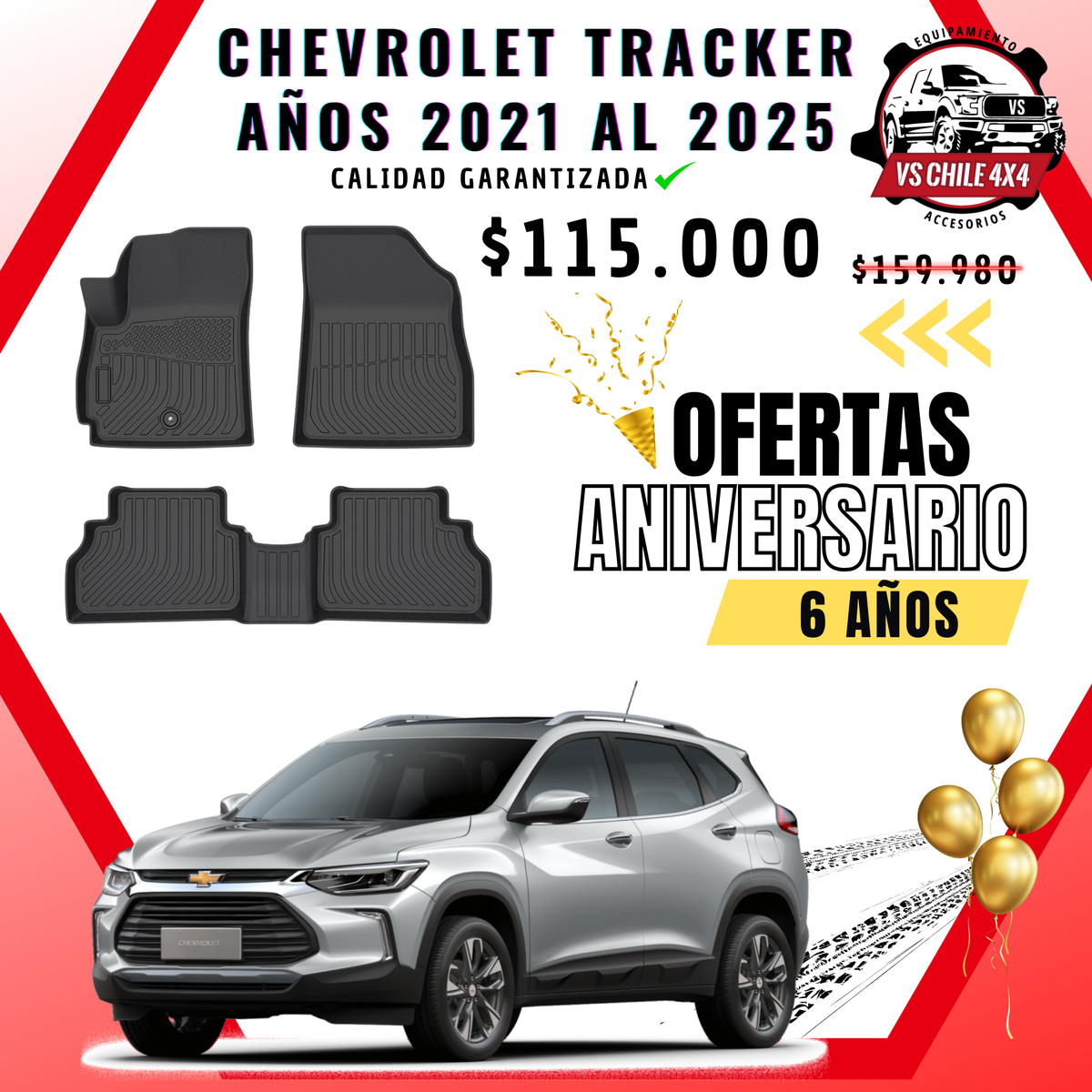 Pisos Calce Perfecto Chevrolet Tracker (2021 - 2025)