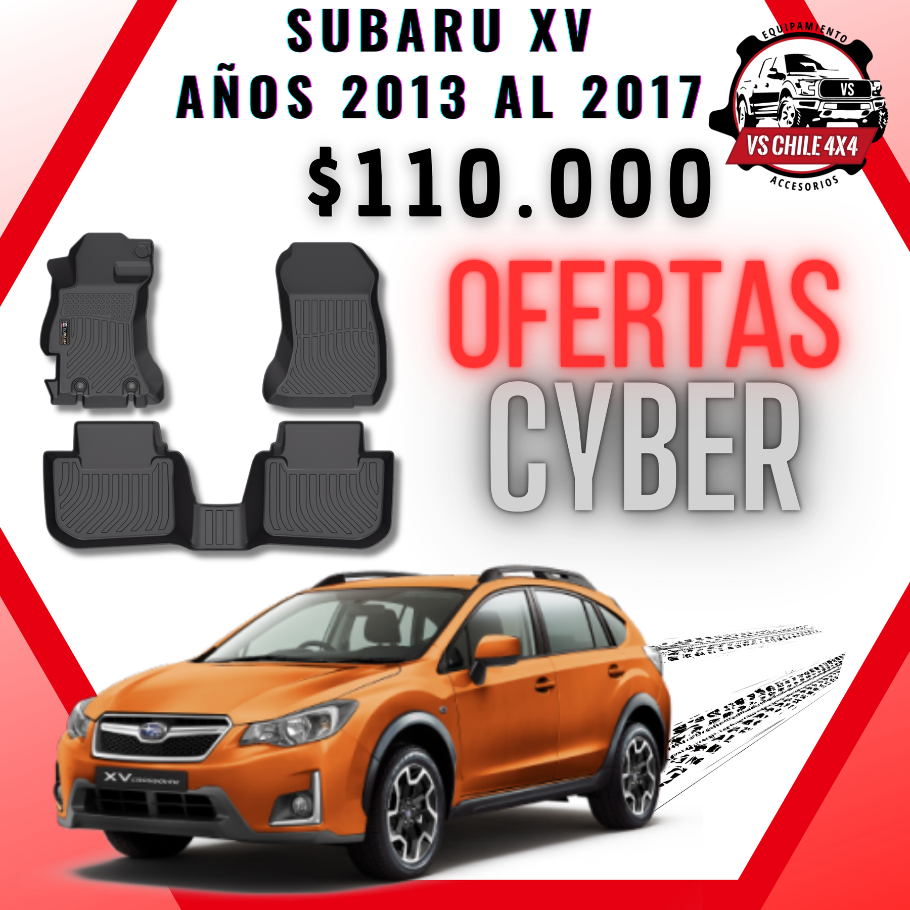 Pisos Calce Perfecto Subaru XV 2013 al 2017