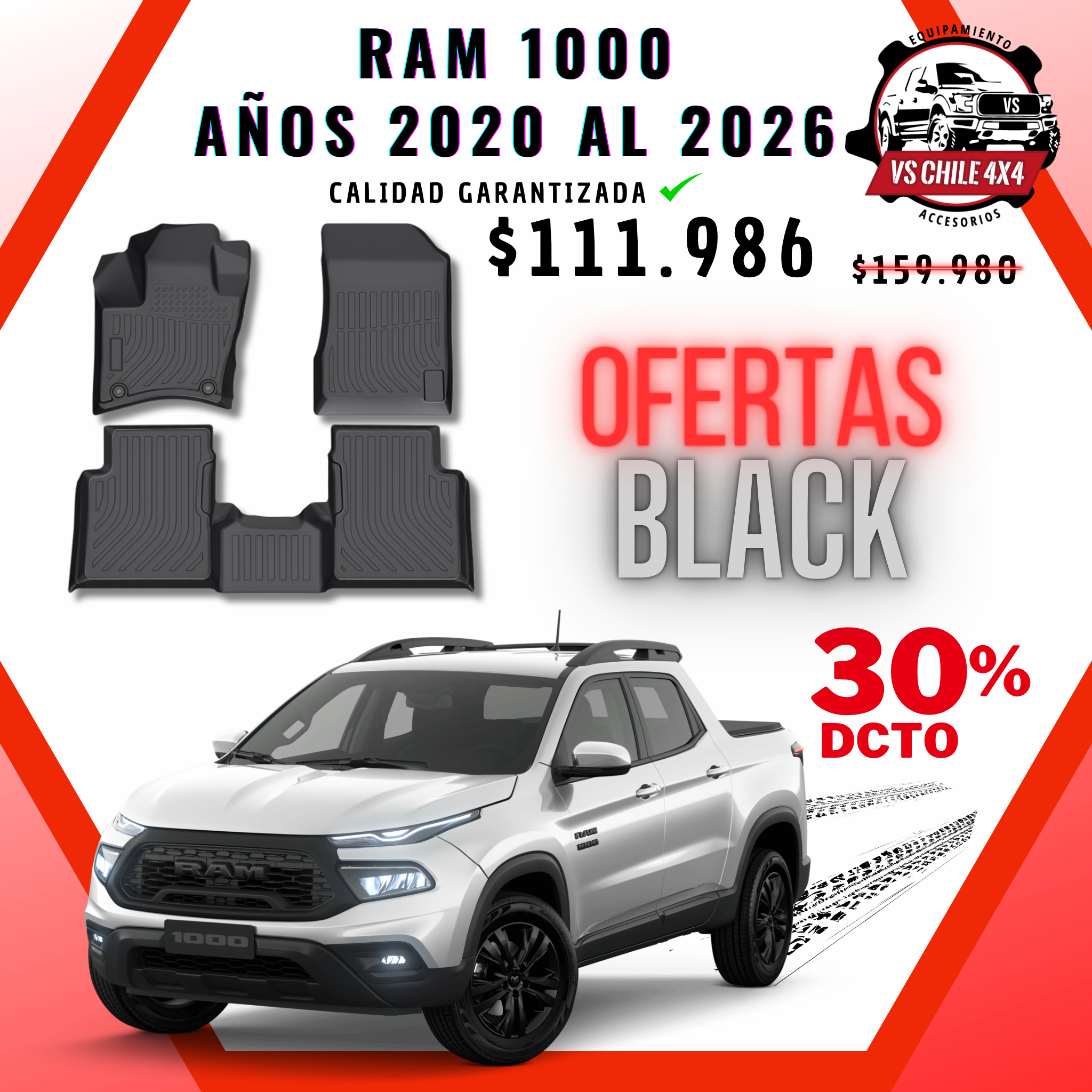 Pisos Calce Perfecto RAM 1000 (2020 - 2026)