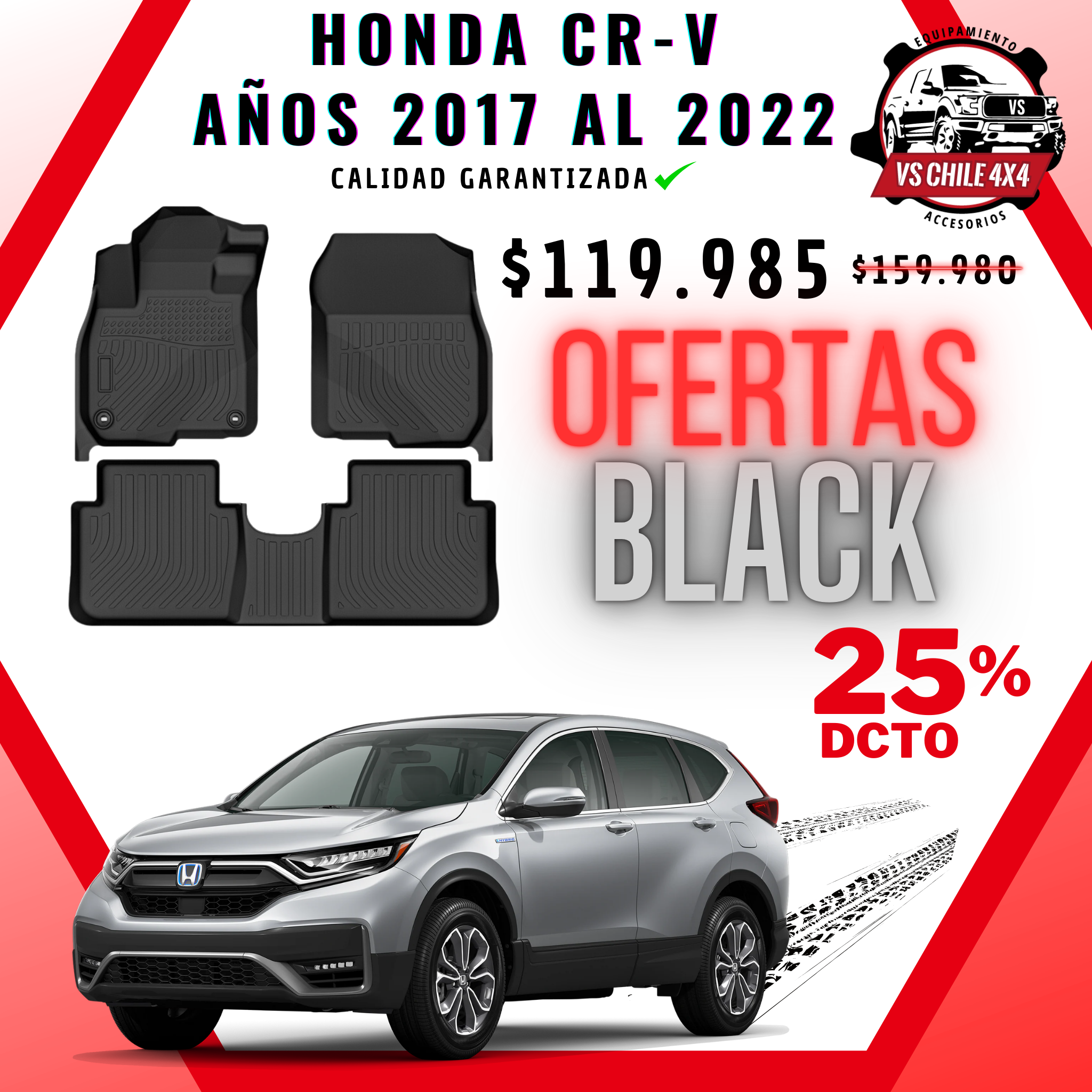 Pisos Calce Perfecto Honda CR-V (2017 - 2022)