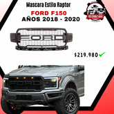 Máscara Estilo Raptor Exclusiva para FORD F150 años 2018 al 2020 Transforma tu Camioneta!