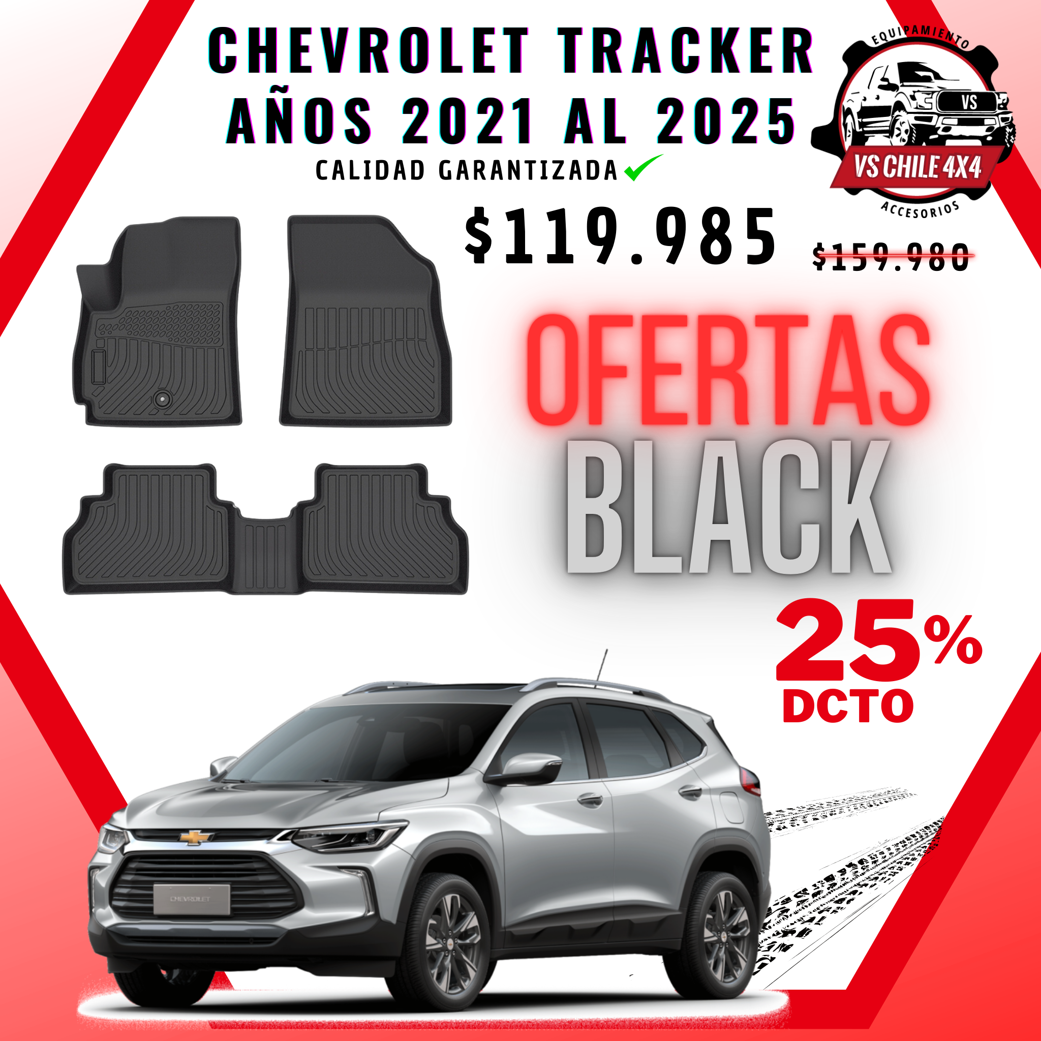 Pisos Calce Perfecto Chevrolet Tracker (2021 - 2025)