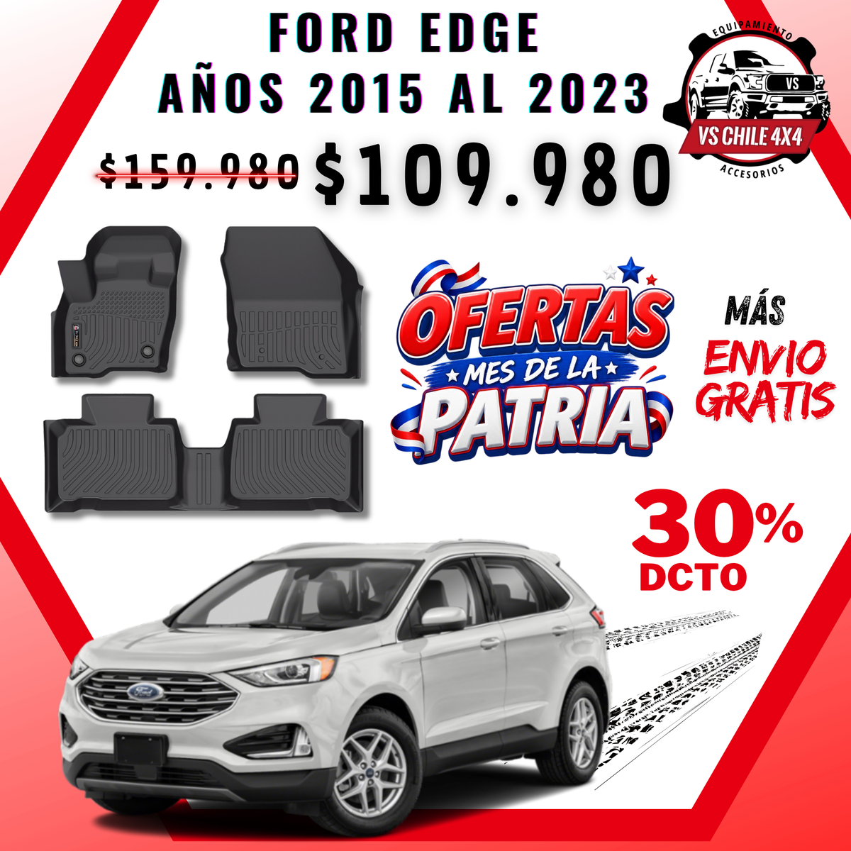 Pisos Calce Perfecto Ford Edge (2015 - 2023)