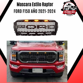 Máscara Estilo Raptor Exclusiva para FORD F150 años 2021 al 2024 Transforma tu Camioneta!