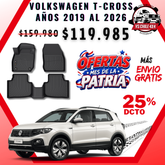 Pisos Calce Perfecto Volkswagen T-Cross (2019 - 2026)