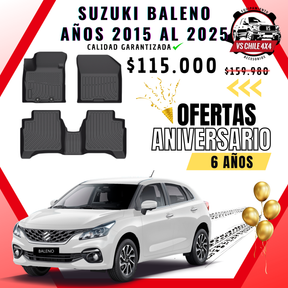Pisos Calce Perfecto Suzuki Baleno 2015 al 2025