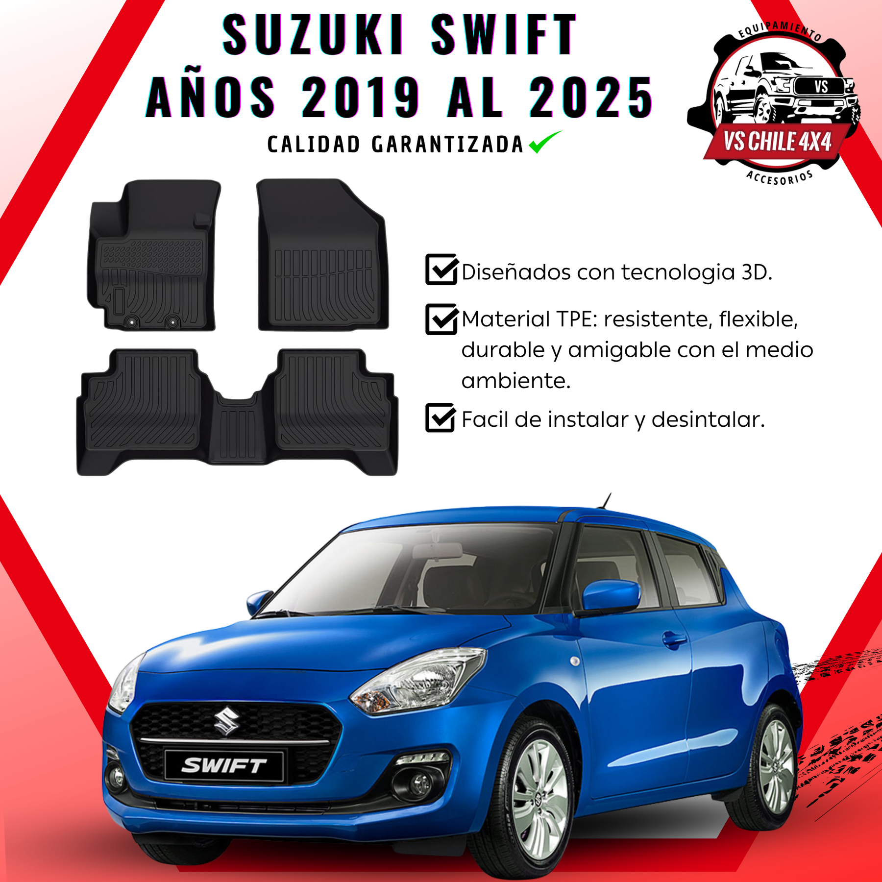 Pisos Calce Perfecto Suzuki Swift (2019 - 2025)