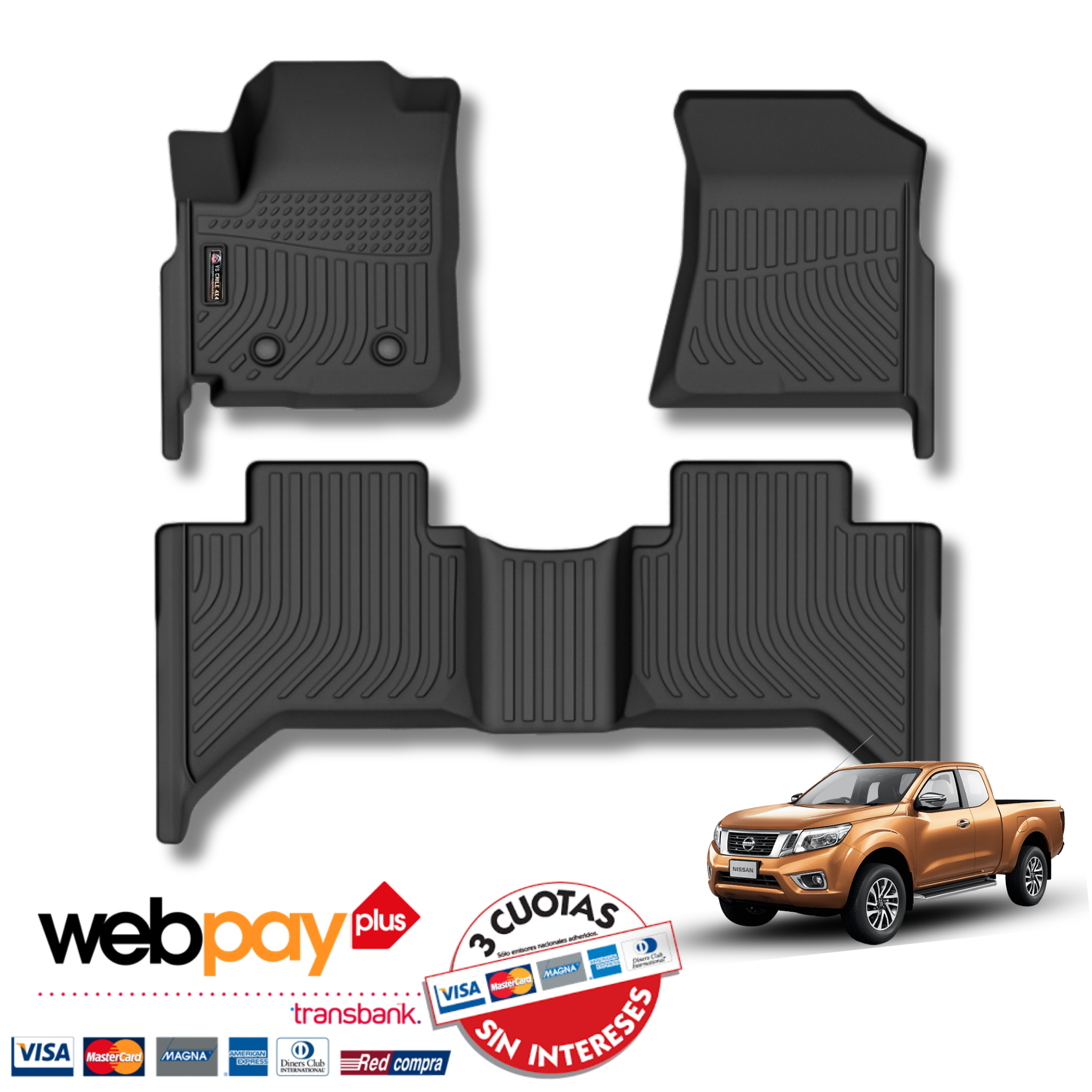 Pisos Calce Perfecto NISSAN NP300 años 2015 al 2020