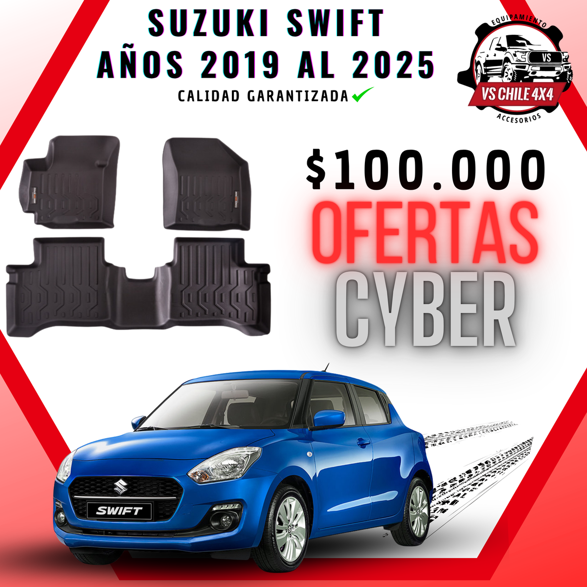 Pisos Calce Perfecto Suzuki Swift (2019 - 2025)