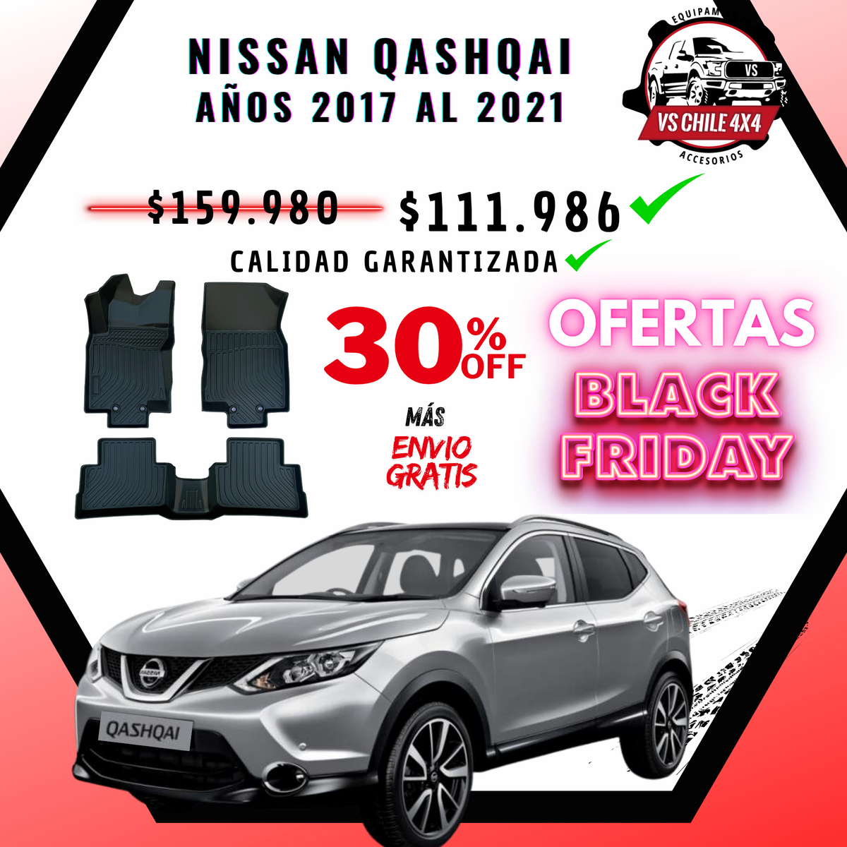 Pisos Calce Perfecto NISSAN QASHQAI   años 2017 al 2021